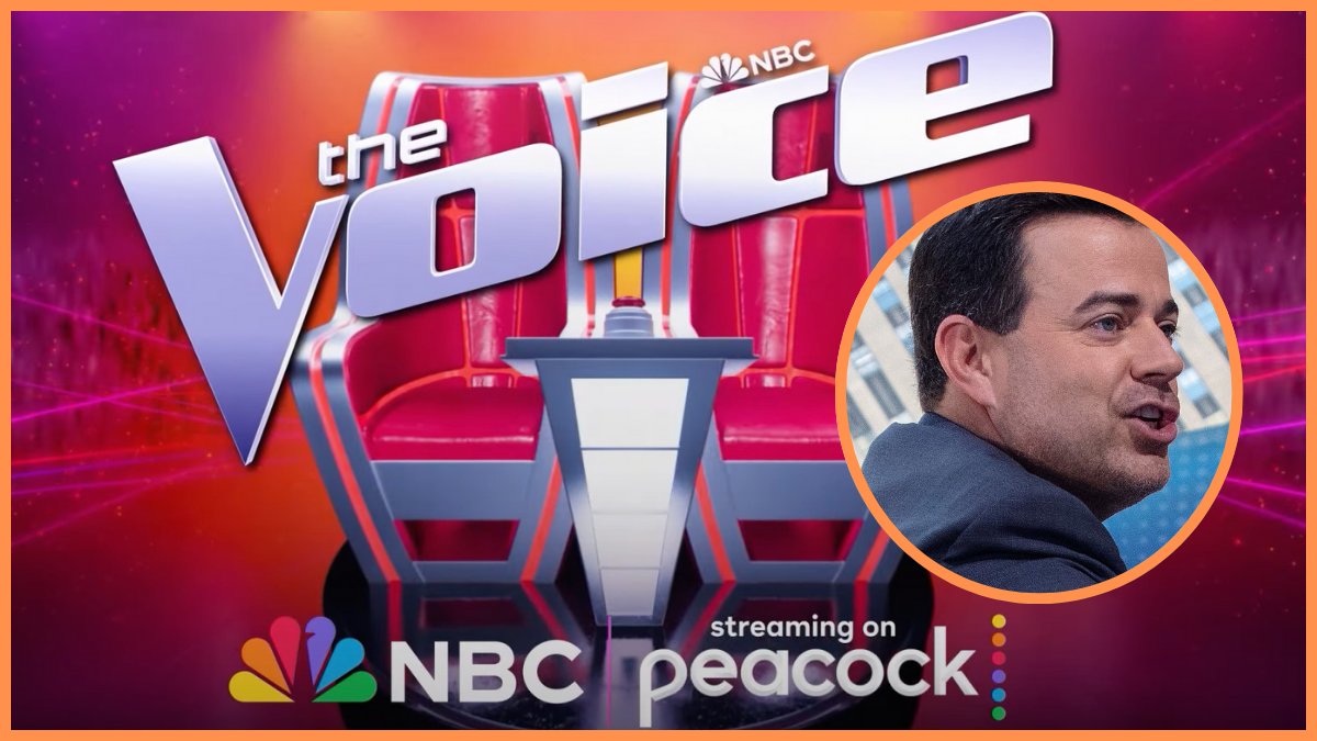 Carson Daly and The Voice logo