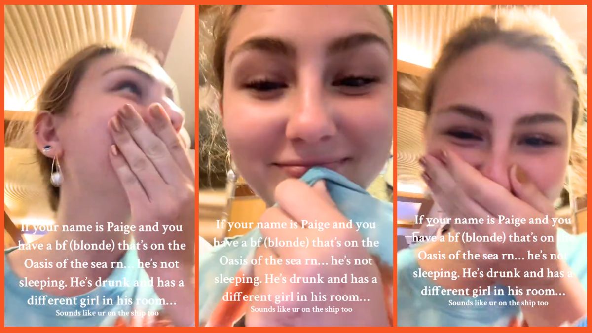 Screengrabs from @quinnleesgirlfriend's TikTok video.