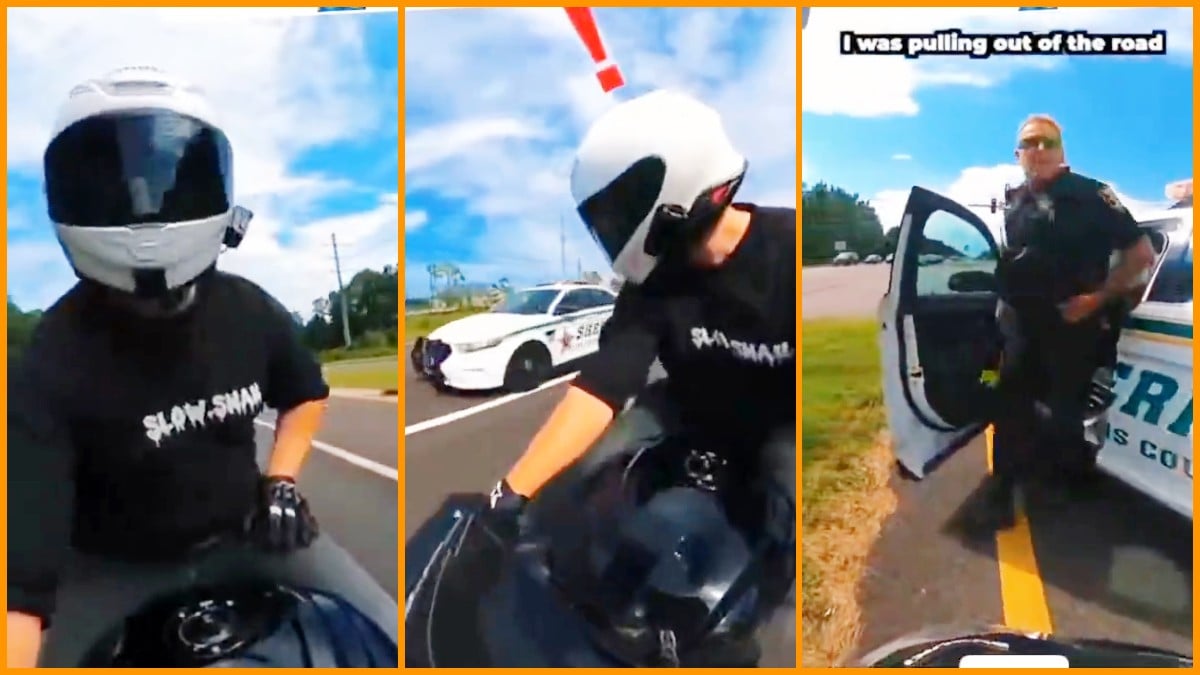 Cop arrests biker Florida