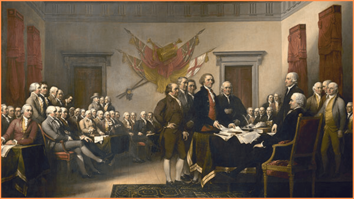 Declaration of Independence signing painting