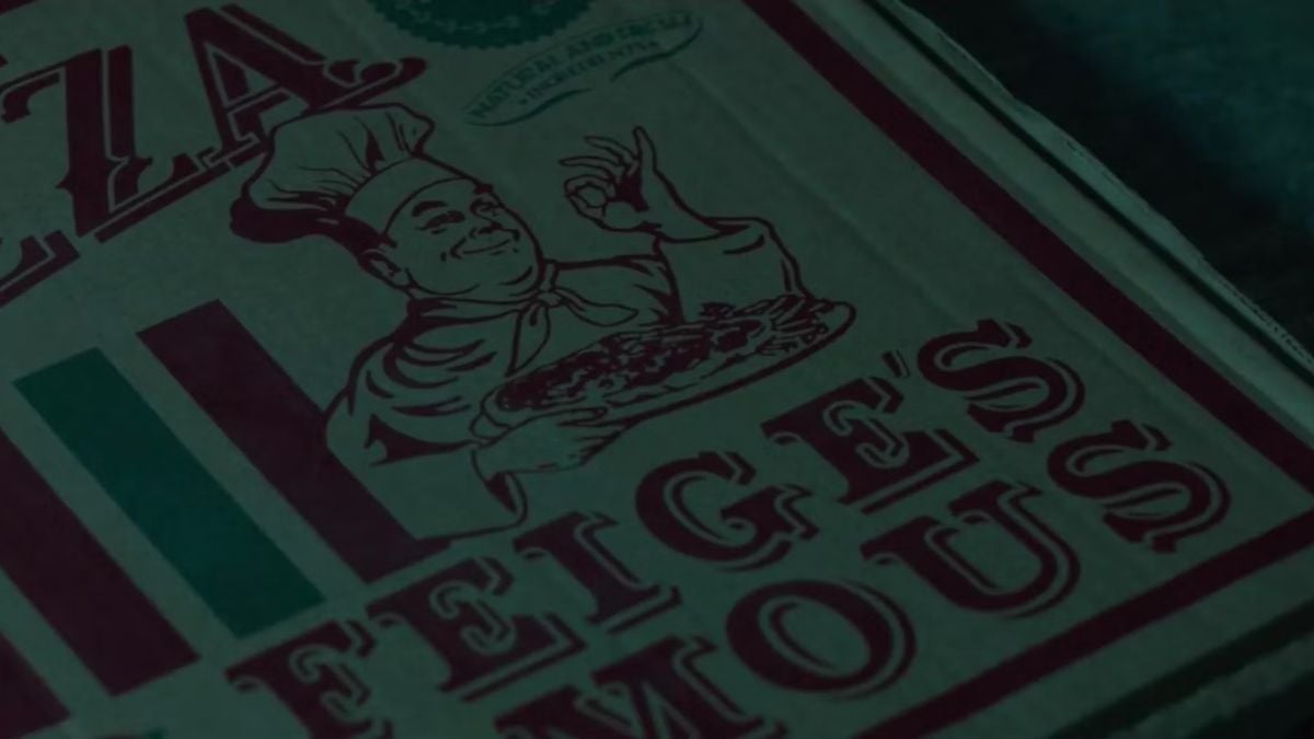 Pizza box referencing Marvel boss Kevin Feige in Deadpool & Wolverine