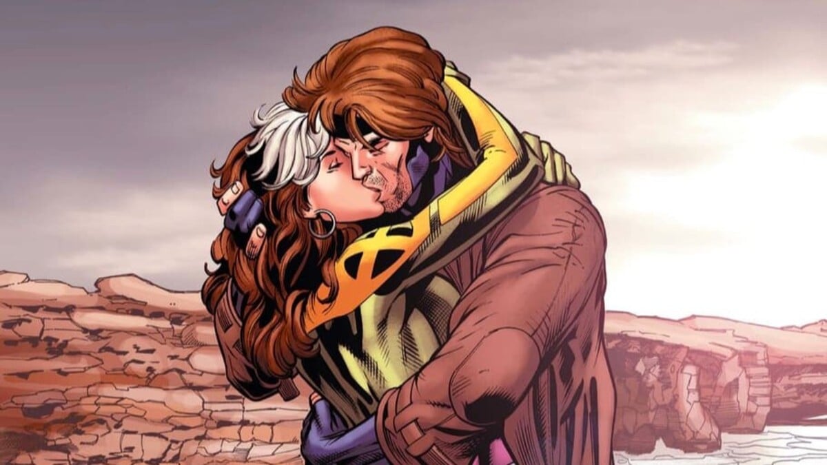 Gambit and Rogue kissing in 'X-Men Legacy'