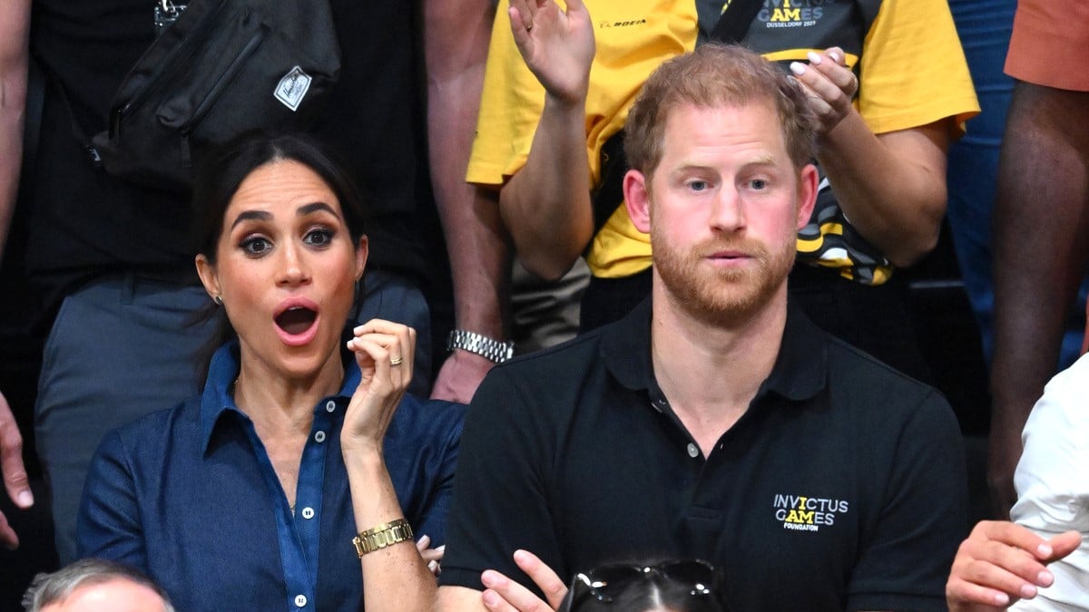 Prince Harry, Duke of Sussex and Meghan, Duchess of Sussex attend the sitting volleyball final during day six of the Invictus Games Düsseldorf 2023 on September 15, 2023 in Dusseldorf, Germany.