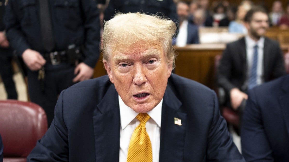 Former U.S. President Donald Trump attends his criminal trial at Manhattan Criminal Court on May 29, 2024 in New York City. Judge Juan Merchan will give the jury their instructions before they begin their deliberations today. The former president faces 34 felony counts of falsifying business records in the first of his criminal cases to go to trial. (Photo by Doug Mills-Pool/Getty Images)