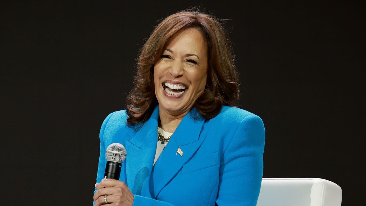  Kamala Harris speaks onstage during the 2024 ESSENCE Festival Of Culture™ Presented By Coca-Cola® at Ernest N. Morial Convention Center on July 06, 2024 in New Orleans, Louisiana. (Photo by Arturo Holmes/Getty Images for ESSENCE)