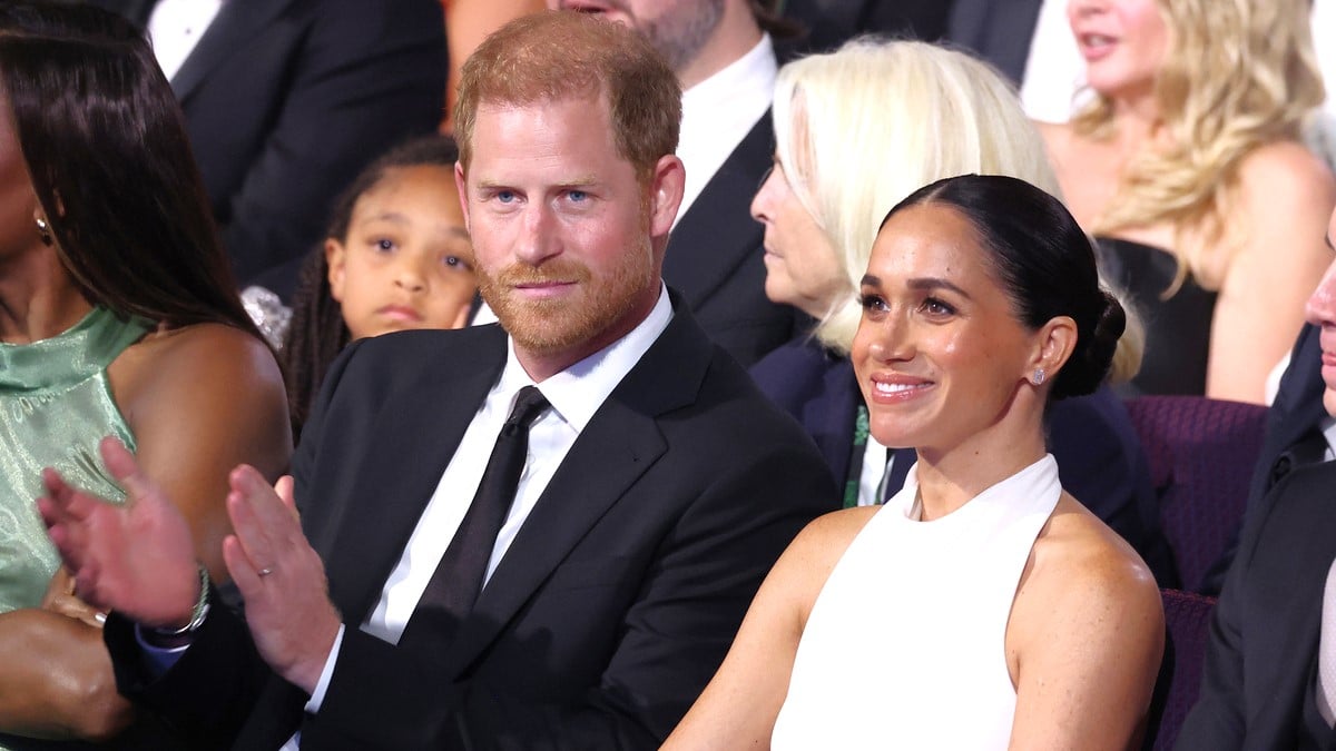 HOLLYWOOD, CALIFORNIA - JULY 11: (Exclusive Coverage) (L-R) Prince Harry, Duke of Sussex and Meghan, Duchess of Sussex attend the 2024 ESPY Awards at Dolby Theatre on July 11, 2024 in Hollywood, California