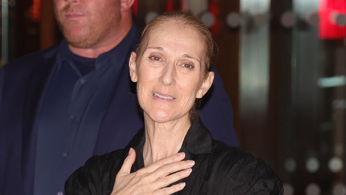Celine Dion is seen returning to her hotel on July 24, 2024 in Paris, France. (Photo by MEGA/GC Images)