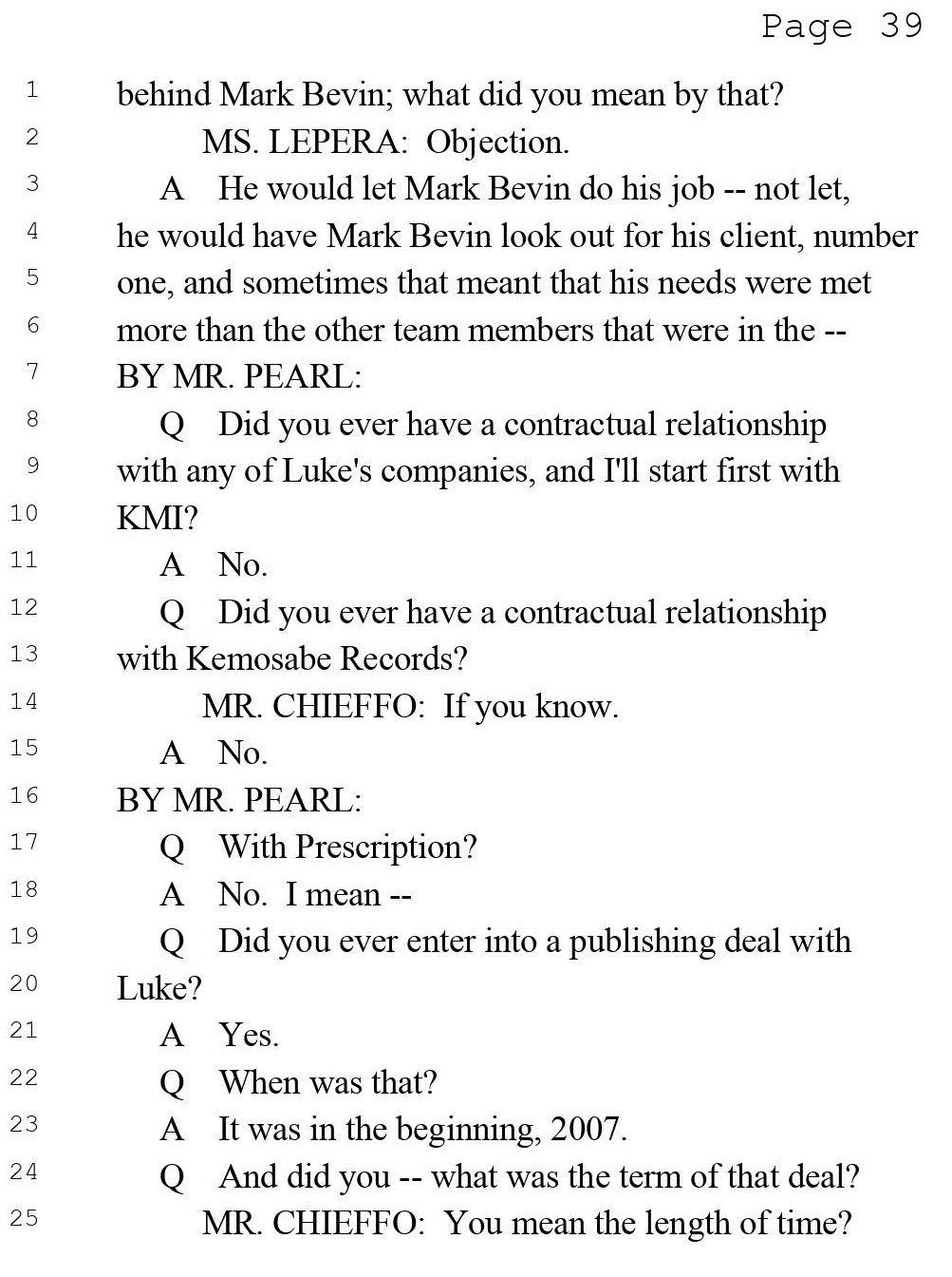 An excerpt of Katy Perry's 2017 deposition in the Luke vs. Kesha defamation lawsuit.