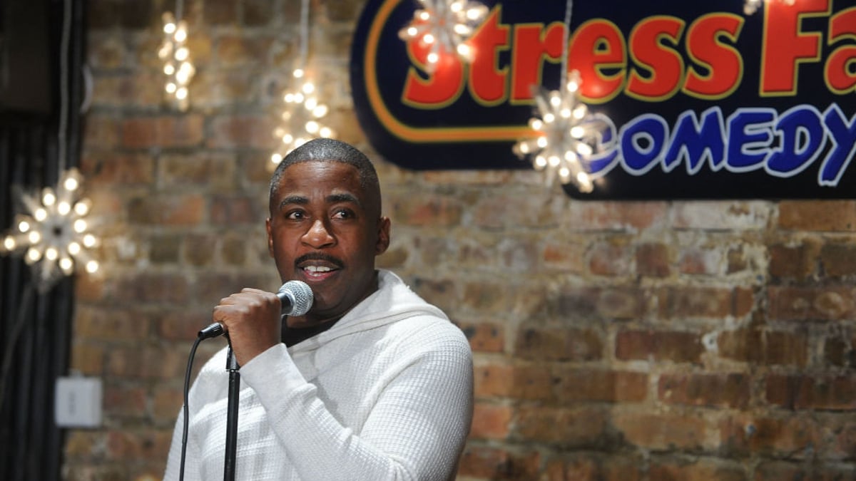 Comedian Keith Robinson performs at The Stress Factory Comedy Club on November 4, 2017 in New Brunswick, New Jersey.
