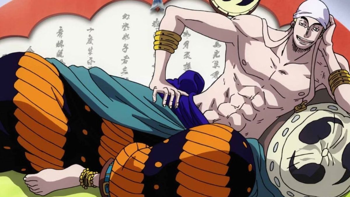 Enel laying down in One Piece Skypiea arc