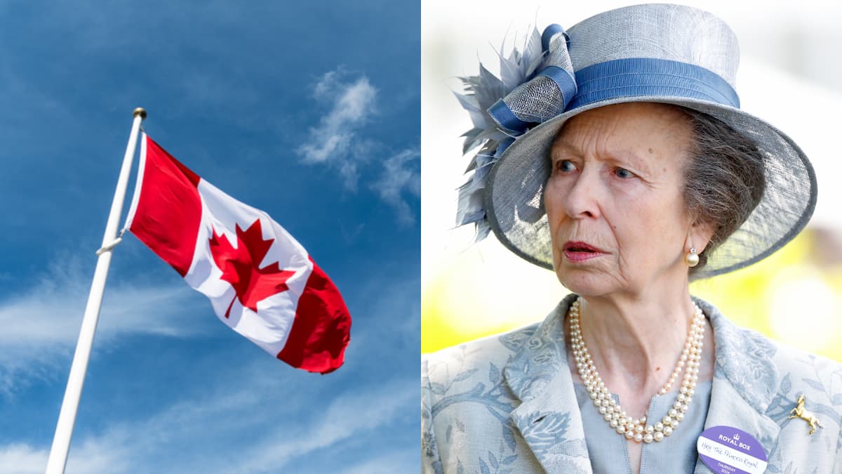 Princess Anne and a Canadian Flag