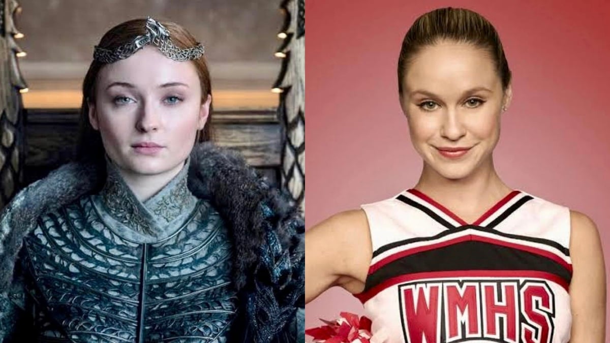 A split image of Sansa Stark from 'Game of Thrones,' and Kitty Wilde from 'Glee'