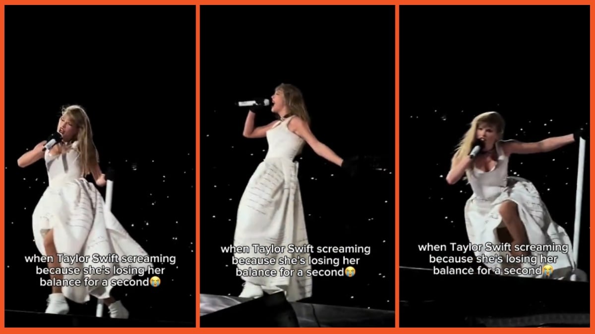 Taylor Swift appears to fall mid-concert