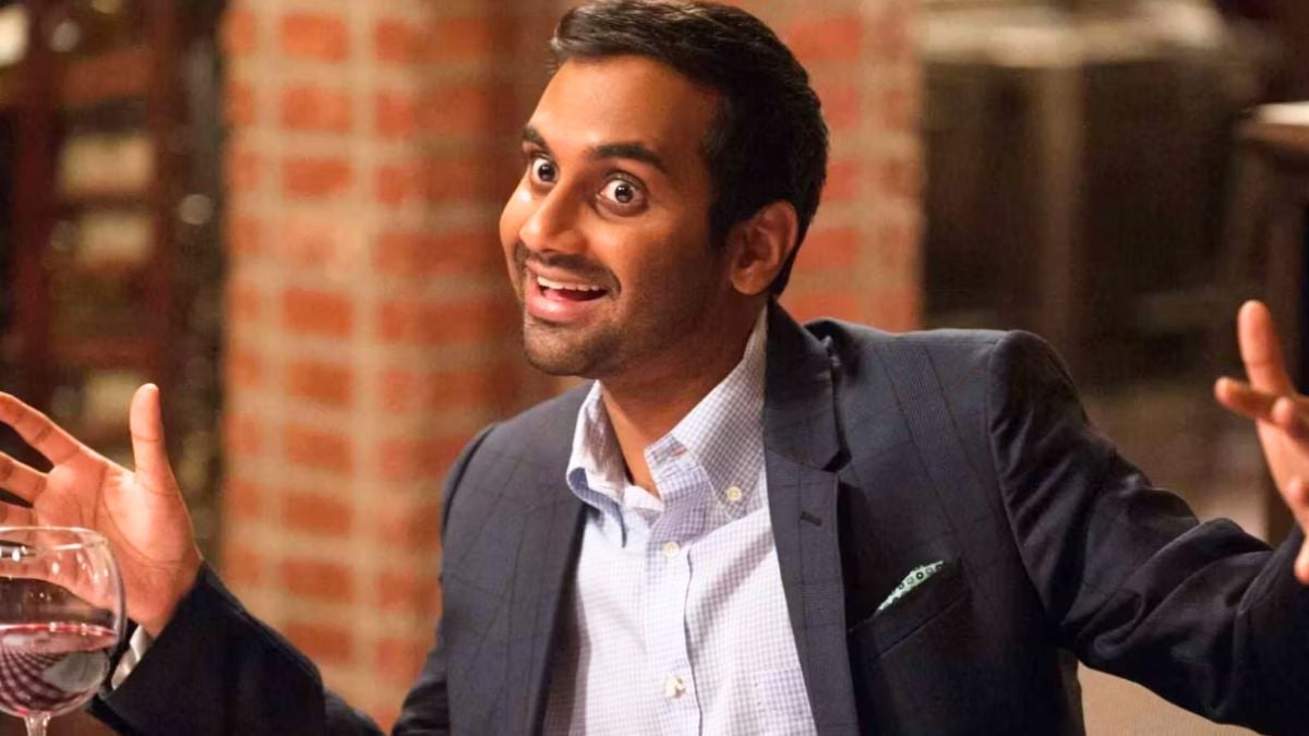Tom haverford opening his arms in Parks and Recreation