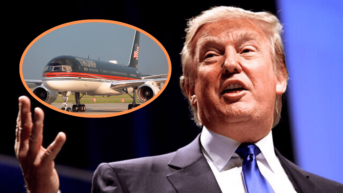 Donald Trump and Trump Force One