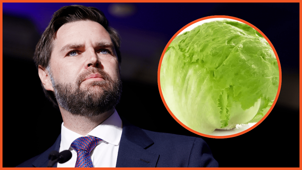 J.D. Vance and a head of lettuce