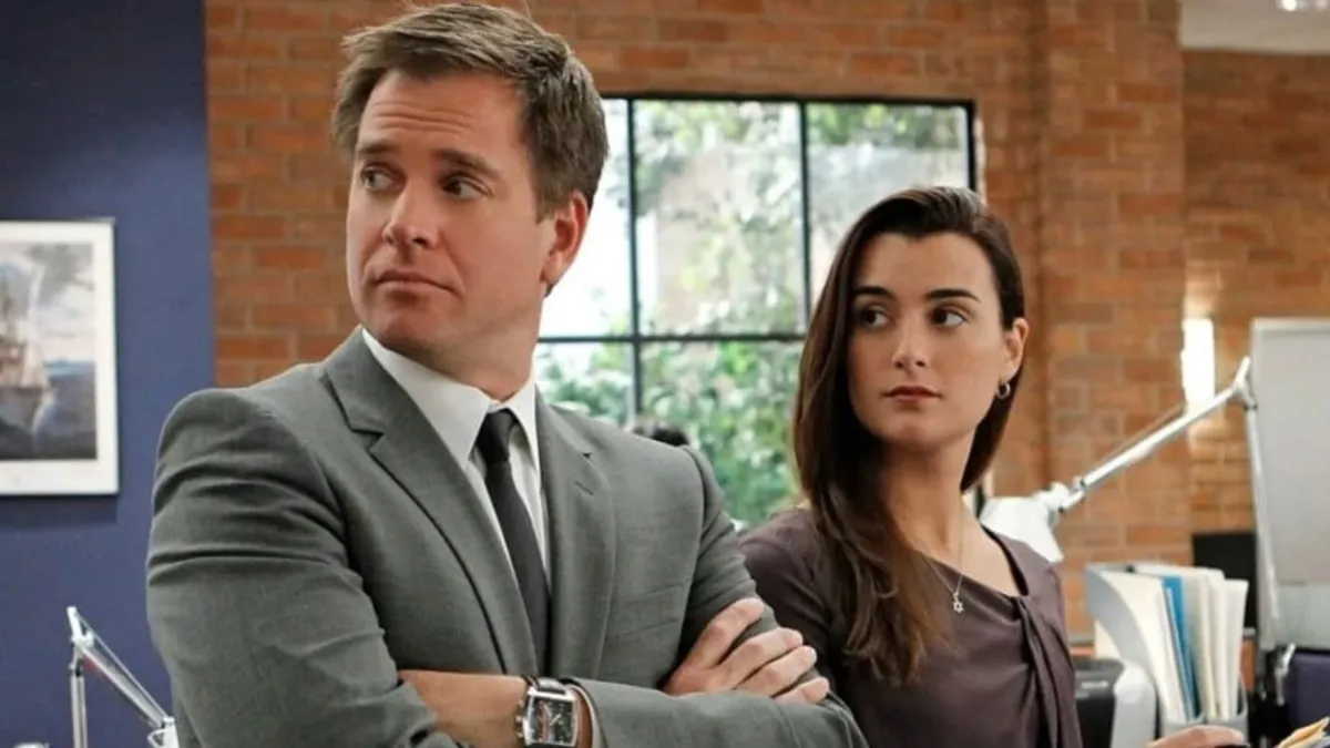Michael Weatherly and Cote de Pablo as Tony and Ziva on NCIS.