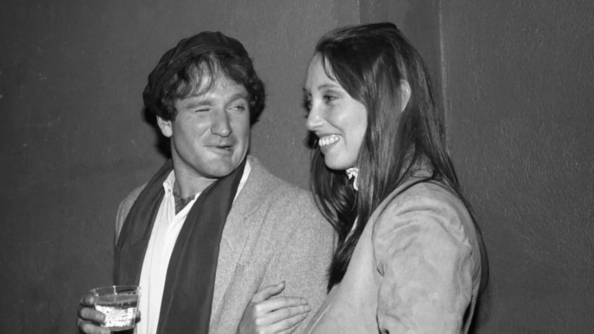 Robin Williams and Shelley Duvall smiling