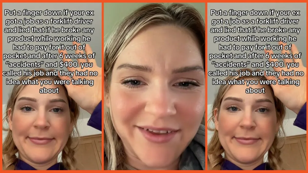 Screenshots of a woman talking about her ex-boyfriend