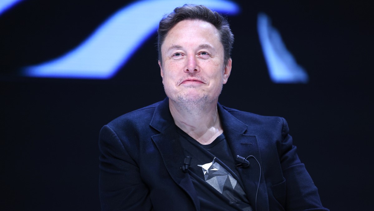 Elon Musk attends 'Exploring the New Frontiers of Innovation: Mark Read in Conversation with Elon Musk' session during the Cannes Lions International Festival Of Creativity 2024 - Day Three on June 19, 2024 in Cannes, France.