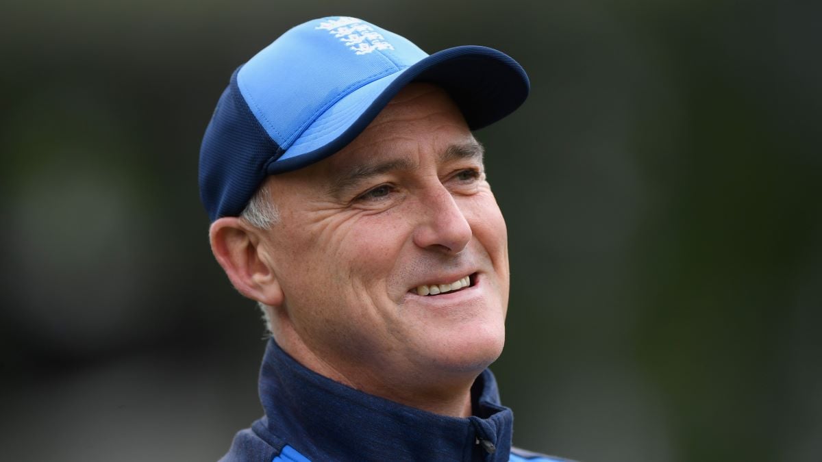 England batting coach Graham Thorpe looks on during England nets ahead of their first warm up match at Seddon Park on March 12, 2018 in Hamilton, New Zealand. (Photo by Stu Forster/Getty Images)