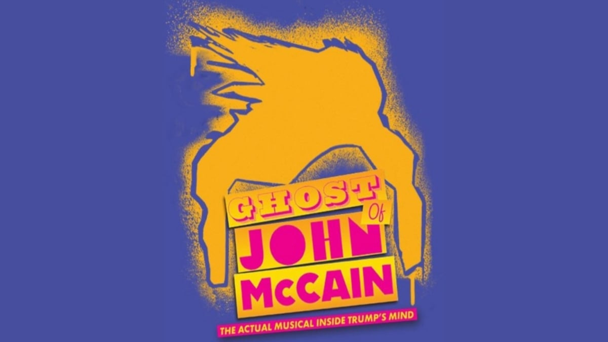 The cover art for the Off-Broadway production, "Ghost of John McCain"