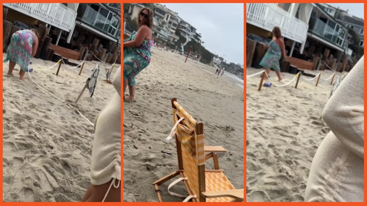 Karen at the beach loses her cool and is filmed for TikTok