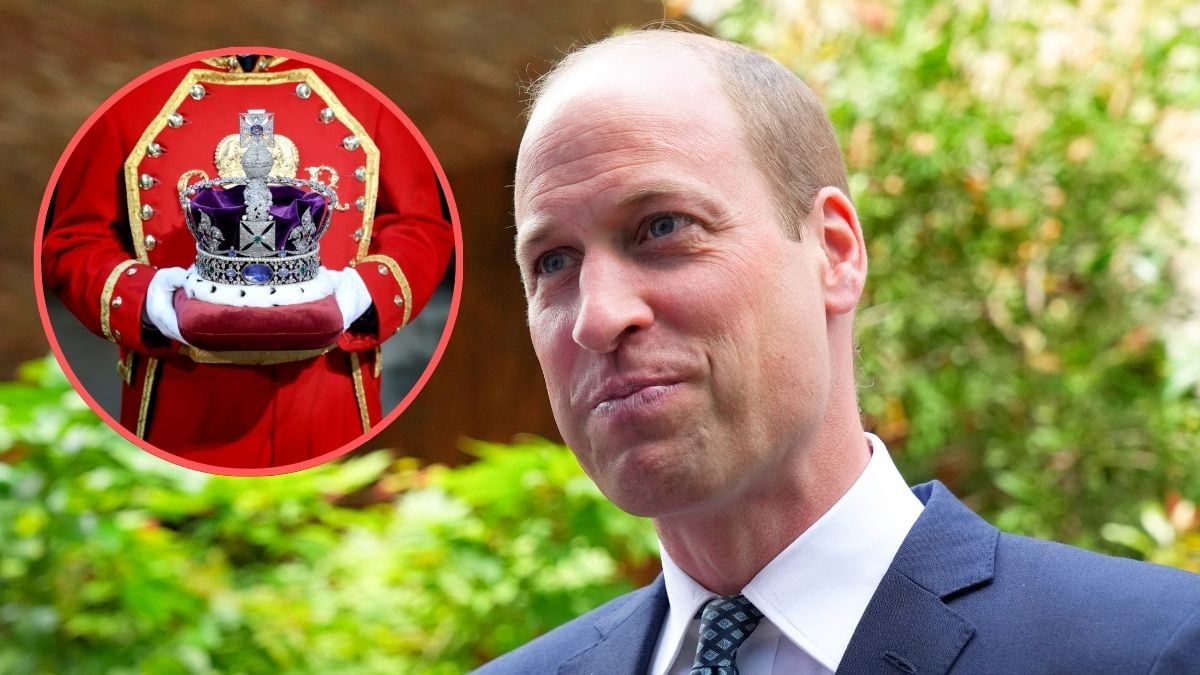 Prince William, Prince of Wales visits Lambeth for a special event to marking the first year of Homewards, The Royal Foundation's five-year programme on July 11, 2024 in London, England/The Imperial State Crown departs the Houses of Parliament, Victoria Tower – Sovereign’s Entrance after the State Opening of Parliament on July 17, 2024 in London, England