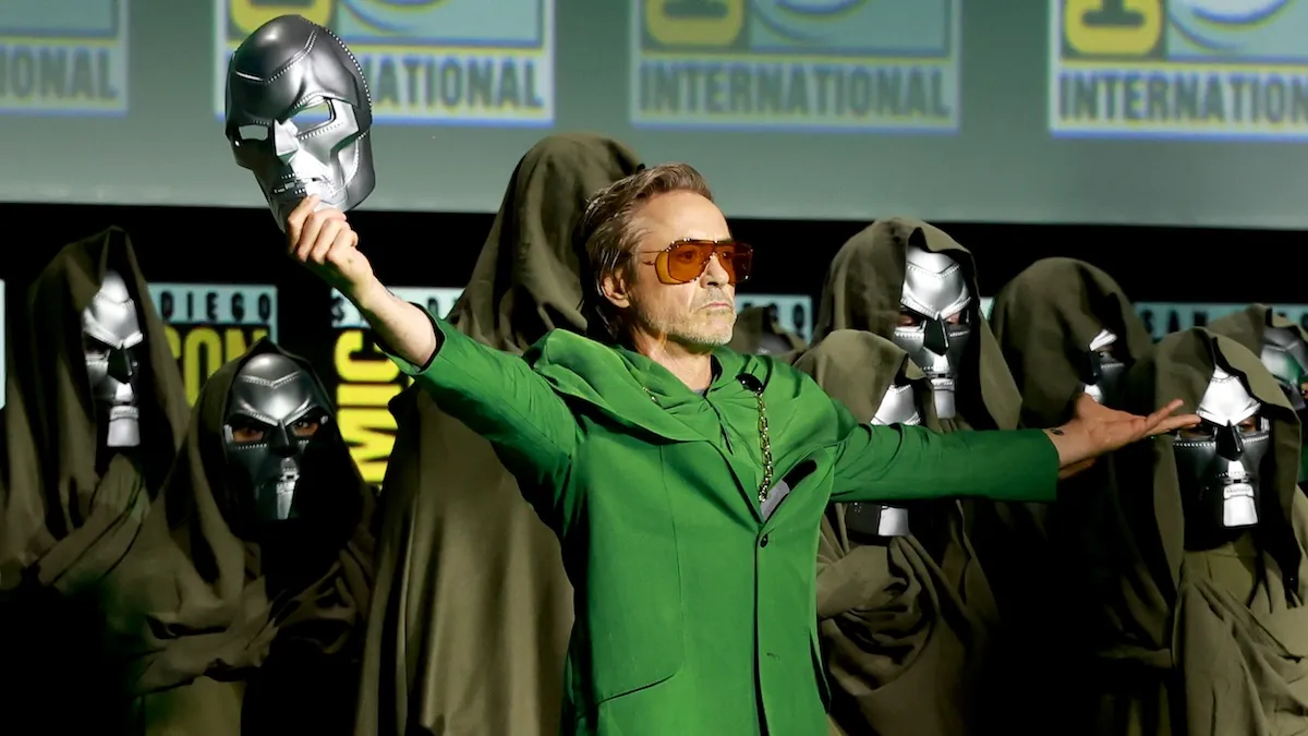 Robert Downey Jr. reveals he's returning to the MCU as Doctor Doom onstage at the Marvel Studios Panel during 2024 Comic-Con