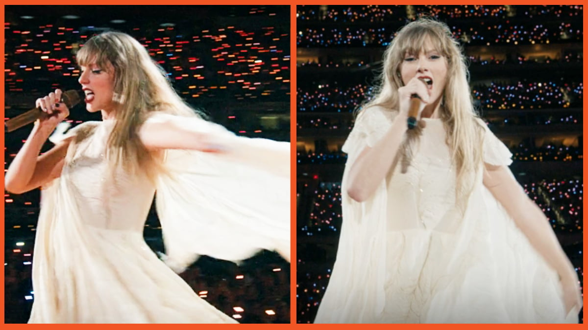 Taylor Swift performing "August" on The Eras Tour (Taylor's Version)