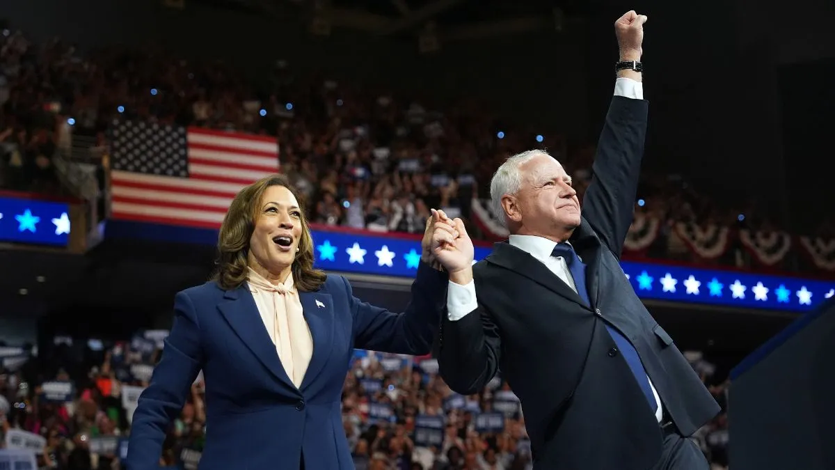 Kamala Harris and Tim Walz