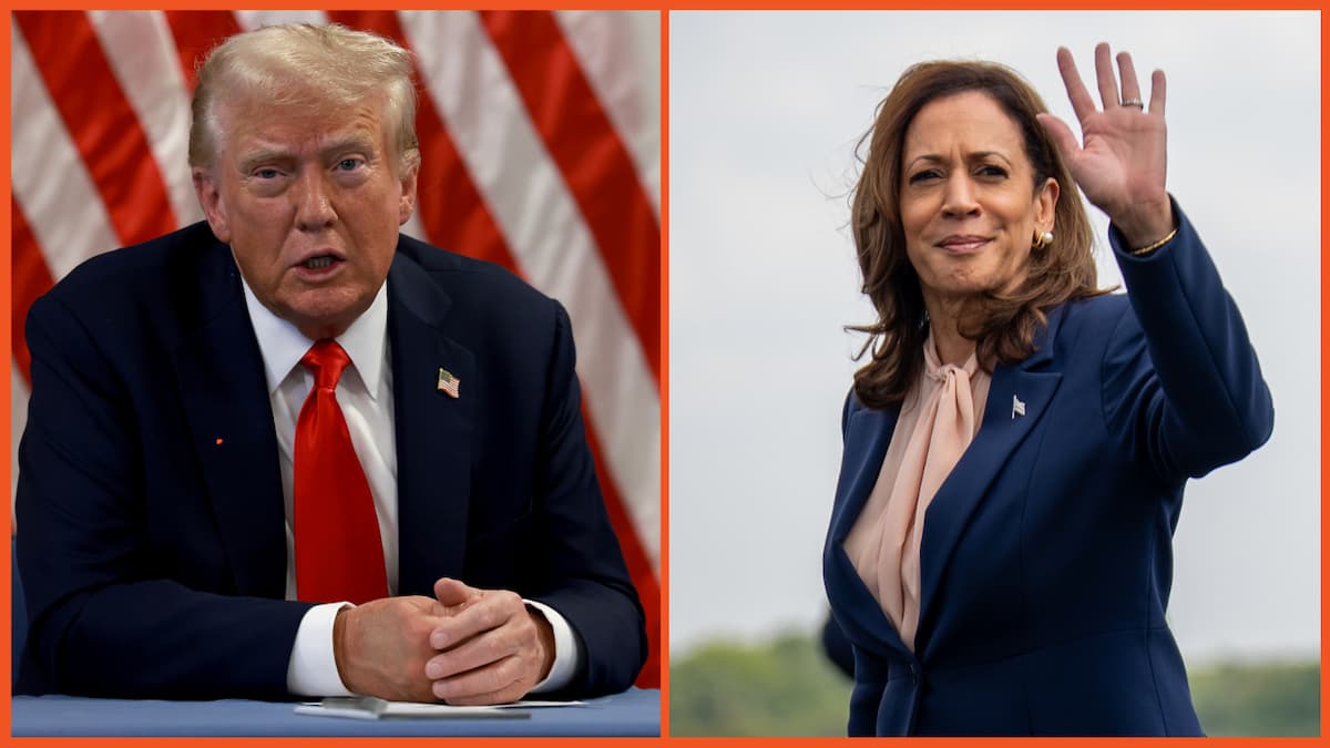 Donald Trump and Kamala Harris