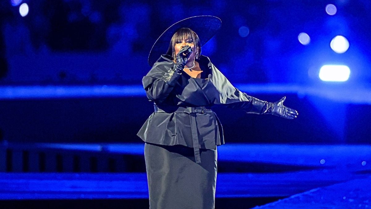 French Singer-Songwriter Yseult performs “My Way” during the Closing Ceremony of the Olympic Games Paris 2024 at Stade de France on August 11, 2024 in Paris, France.