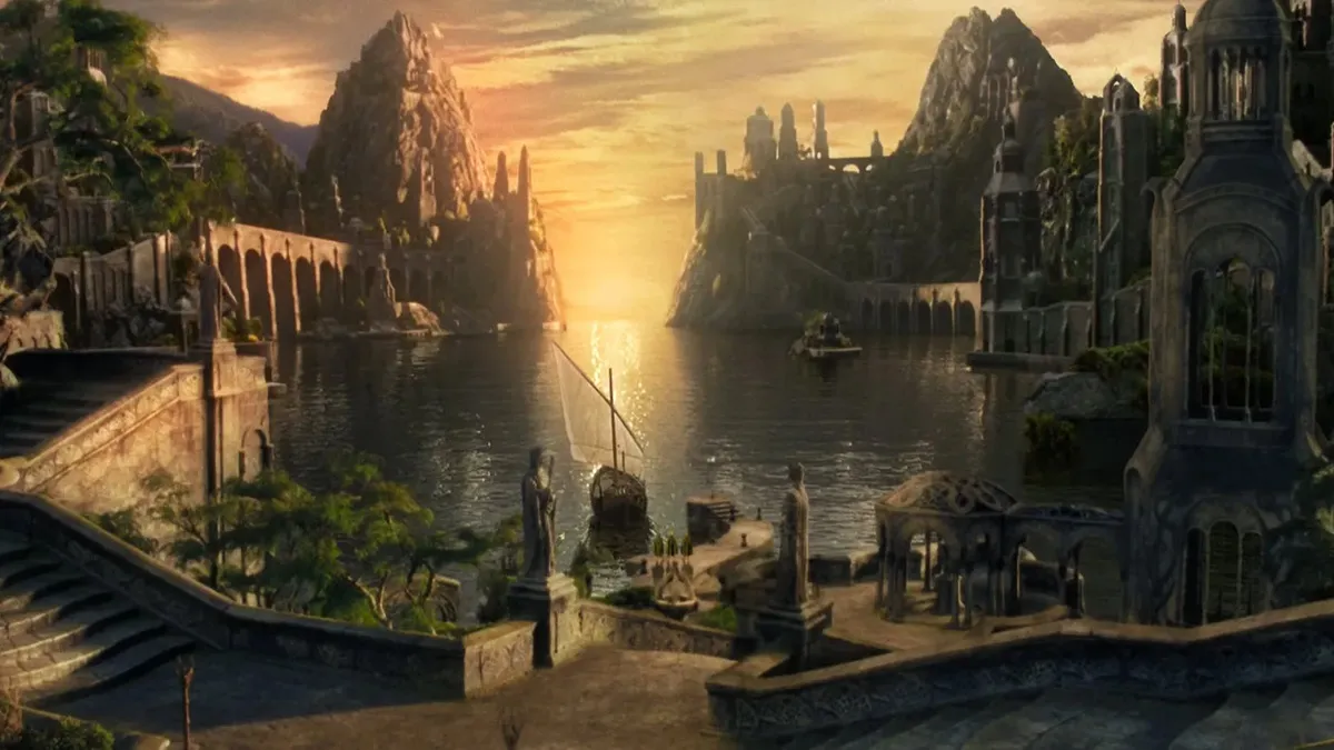 The Grey Havens in Peter Jackson's 'The Lord of the Rings'