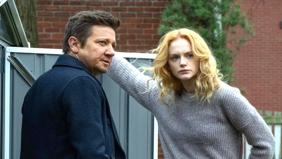 Jeremy Renner and Emma Laird in Mayor of Kingstown