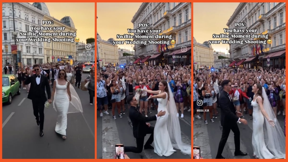 newlyweds get their love story moment thanks to Taylor Swift fans