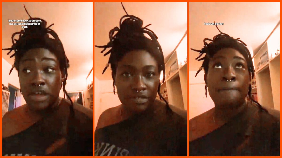 Screenshots from @majinkatt's TikTok video.