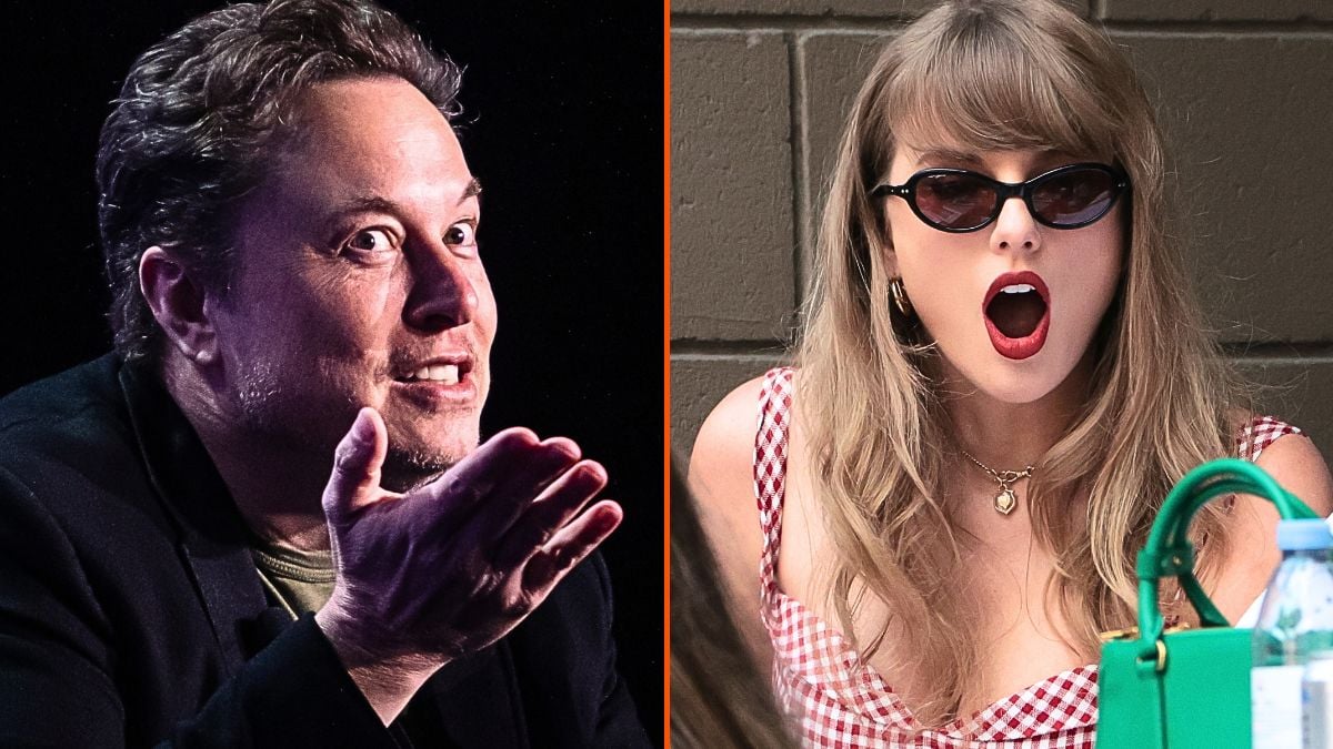 Photo montage of Elon Musk and Taylor Swift.