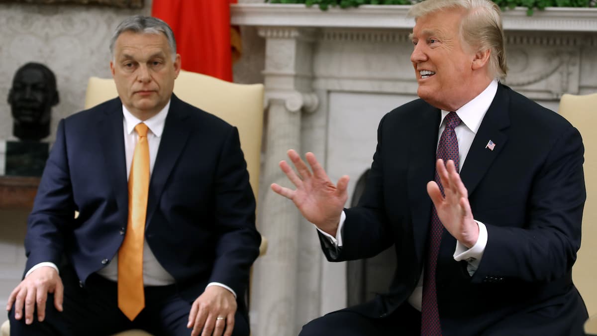 Hunagrian Prime Minister Viktor Orban and former President Donald Trump