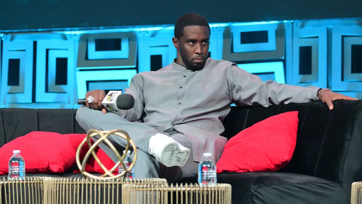 ATLANTA, GEORGIA - AUGUST 26: Sean Combs Onstage during Invest Fest 2023 at Georgia World Congress Center on August 26, 2023 in Atlanta, Georgia.