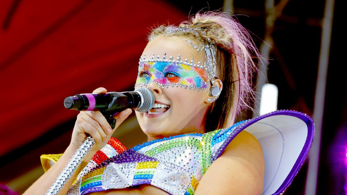 JoJo Siwa performs onstage during LA Pride in the Park at Los Angeles Historical Park on June 08, 2024 in Los Angeles, California. (Photo by Frazer Harrison/Getty Images)