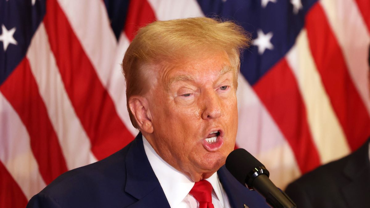 Republican presidential nominee, former U.S. President Donald Trump speaks during a press conference at Trump Tower on September 06, 2024 in New York City. Trump held a press conference hours after attending a federal appeals court attempting to get a new trial after a jury found he sexually abused and defamed E. Jean Carroll. A nine-member jury awarded Carroll $5 million in damages following a two-week trial last year and another jury awarded her $83.3 million in damages after finding Trump defamed her again in 2022. (Photo by Michael M. Santiago/Getty Images)