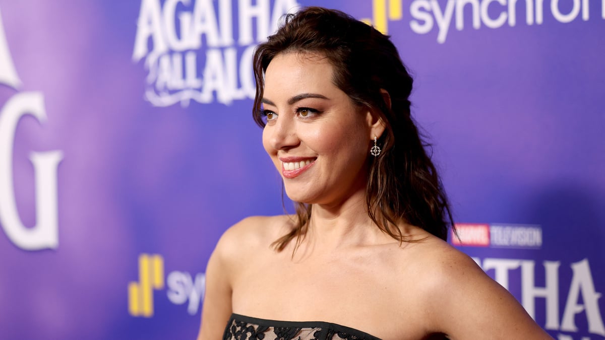 LOS ANGELES, CALIFORNIA - SEPTEMBER 16: Aubrey Plaza attends the launch event for Marvel Television's Agatha All Along at El Capitan Theatre in Hollywood, California on September 16, 2024.