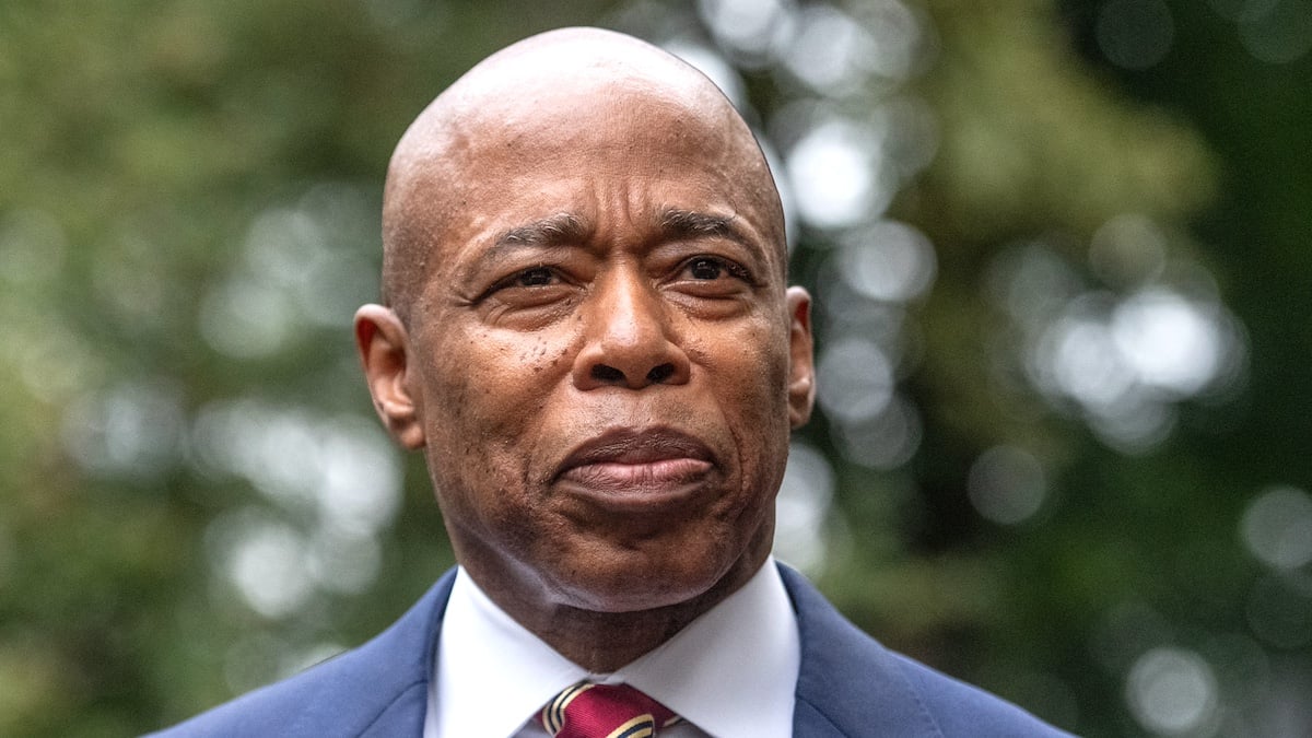 NEW YORK, NEW YORK - SEPTEMBER 26: New York City Mayor Eric Adams exits Gracie Mansion on September 26, 2024 in New York City. Adams has been charged with five offenses: conspiracy to commit wire fraud, federal program bribery, solicitation of a contribution by a foreign national, wire fraud, and bribery.