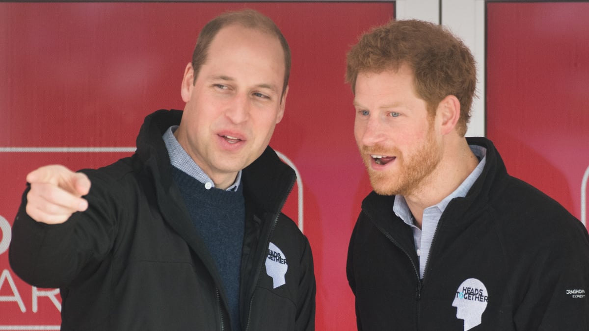 LONDON, ENGLAND - APRIL 23: Prince Harry and Prince William, Duke of Cambridge officially start the 2017 Virgin Money London Marathon elite men's and mass race, which includes the Heads Together team, at the 2017 Virgin Money London Marathon on April 23, 2017 in London, England.