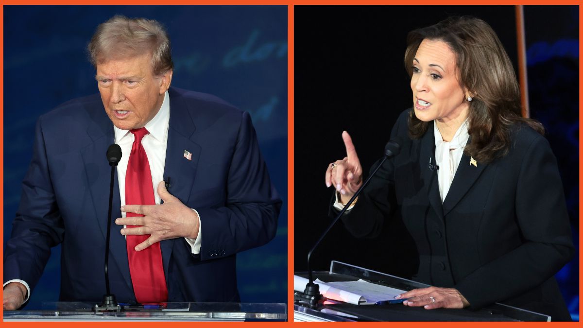 Donald Trump and Kamala Harris