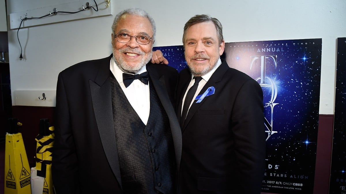 James Earl Jones and Mark Hamill attend the 2017 Tony Awards