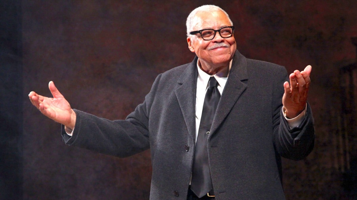 James Earl Jones celebrates his 80th birthday by blowing the candles out on his cake at The Golden Theatre