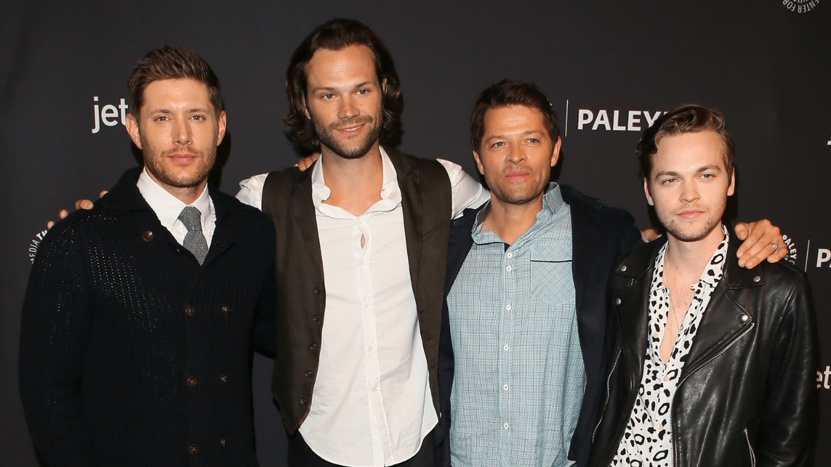 Jensen Ackles, Jared Padalecki, Misha Collins and Alexander Calvert attend the 2018 PaleyFest Los Angeles screening and panel discussion of CW's 'Supernatural'