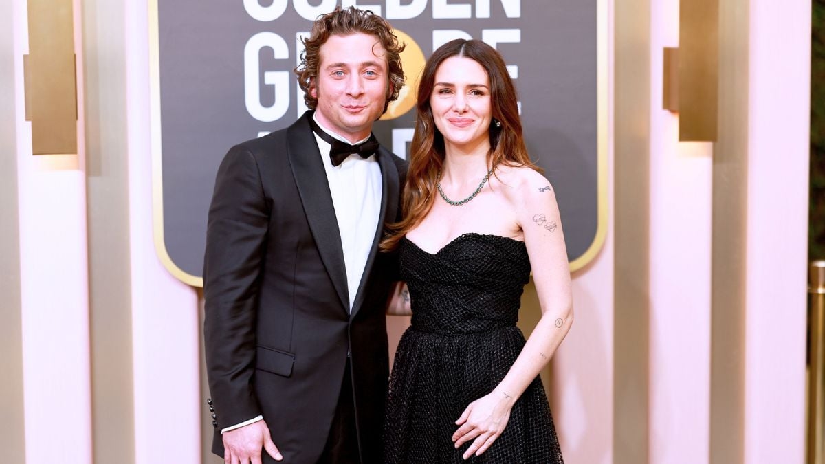 BEVERLY HILLS, CALIFORNIA - JANUARY 10: (L-R) Jeremy Allen White and Addison Timlin attend the 80th Annual Golden Globe Awards at The Beverly Hilton on January 10, 2023 in Beverly Hills, California. (Photo by Matt Winkelmeyer/FilmMagic)